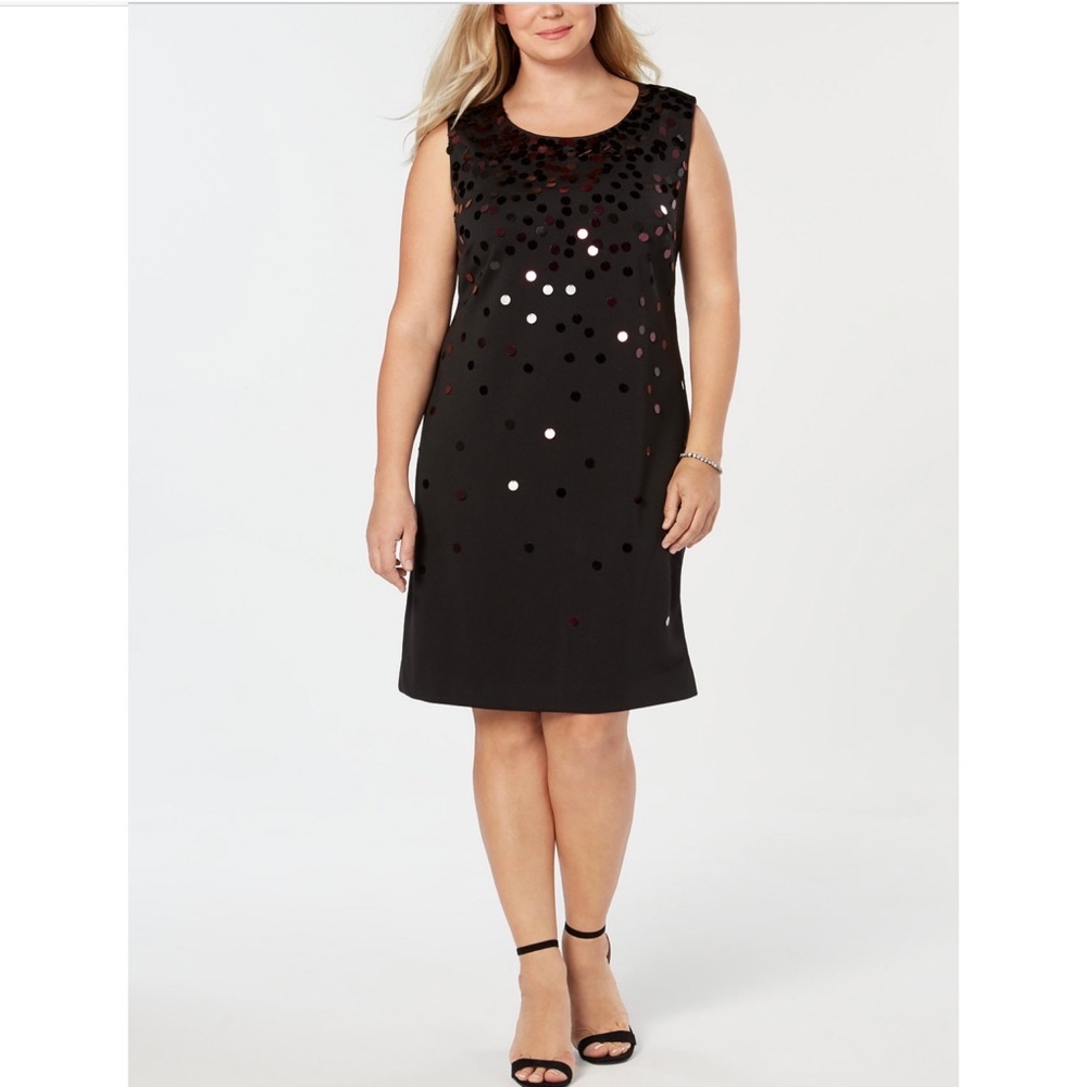 Plus size 2X Paillette Shift Dress
